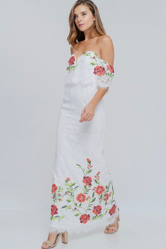The Camelia Embroidered Maxi Dress