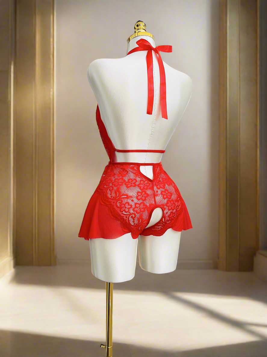 Red One Piece Lingerie