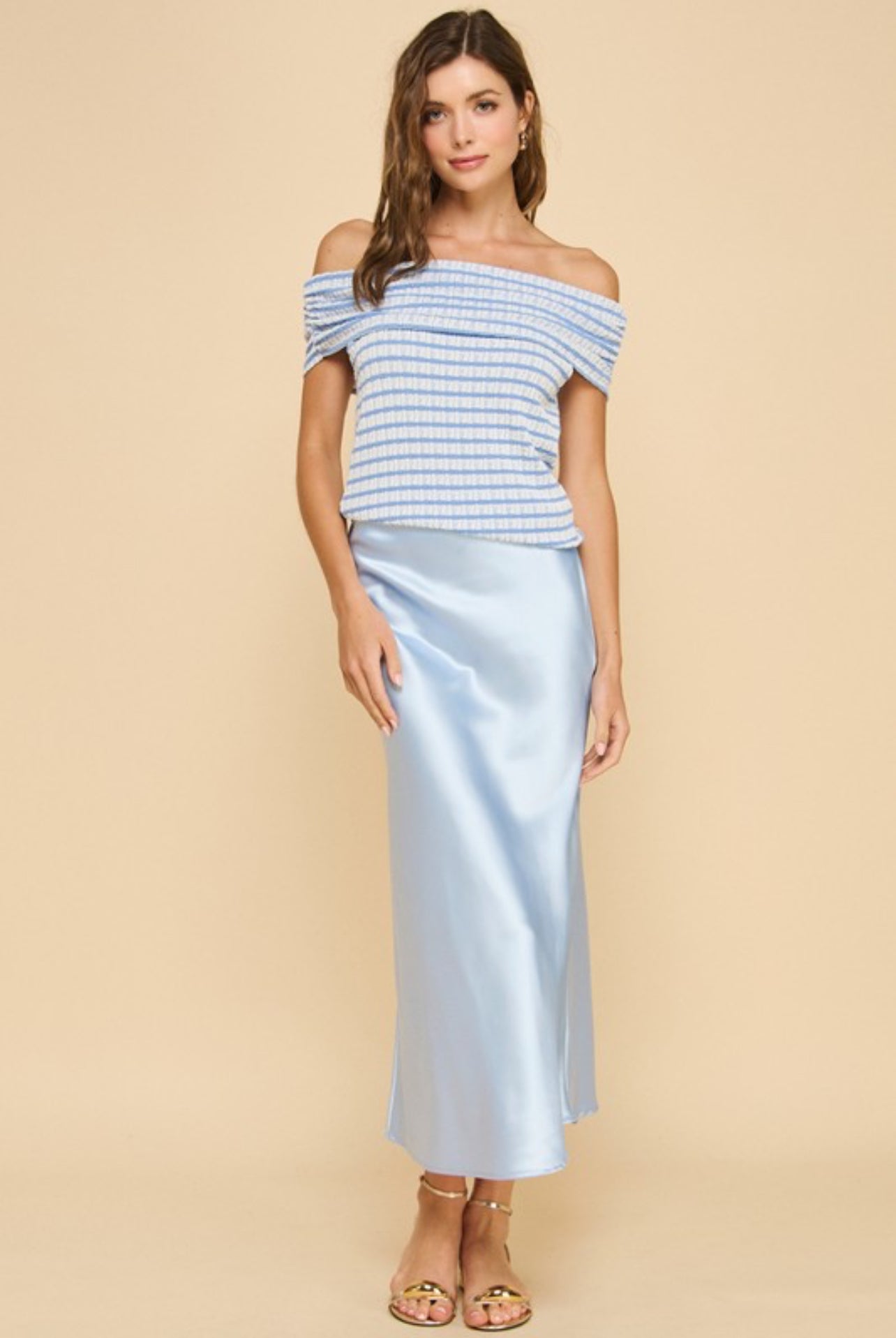 Baby Blue Silk skirt