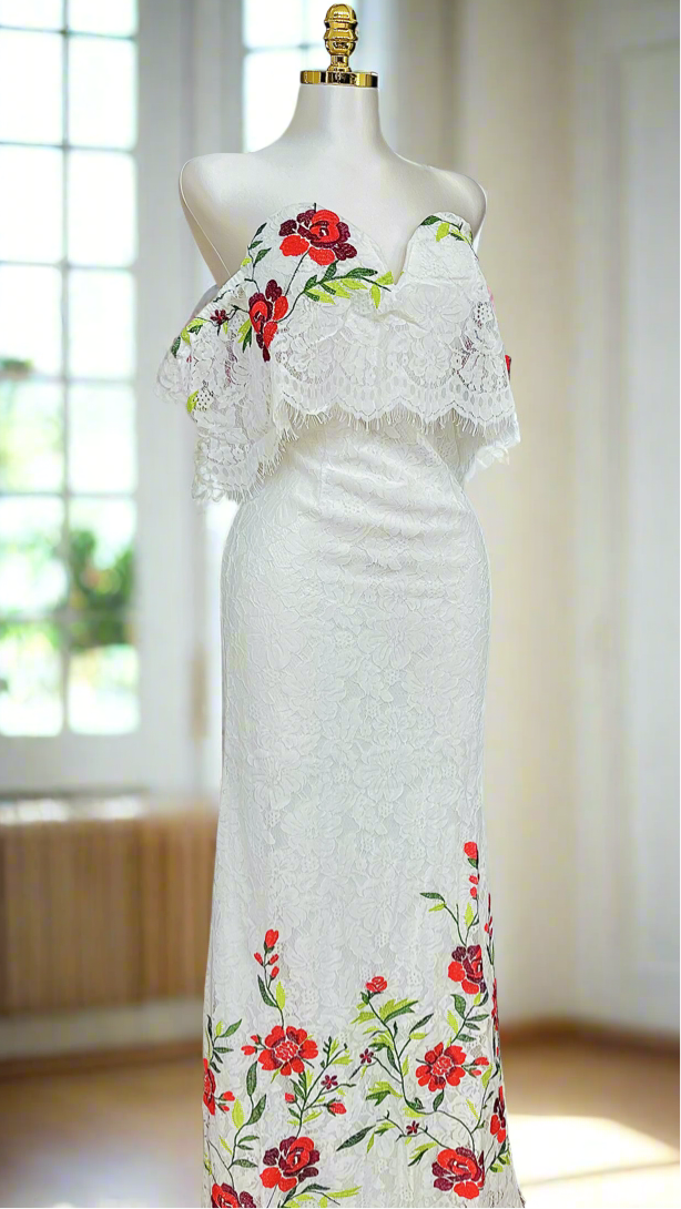 The Camelia Embroidered Maxi Dress