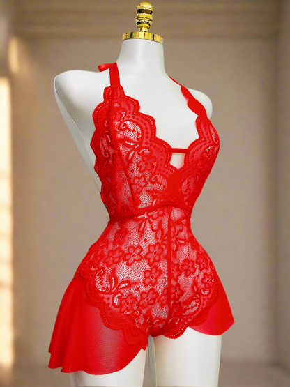 Red One Piece Lingerie