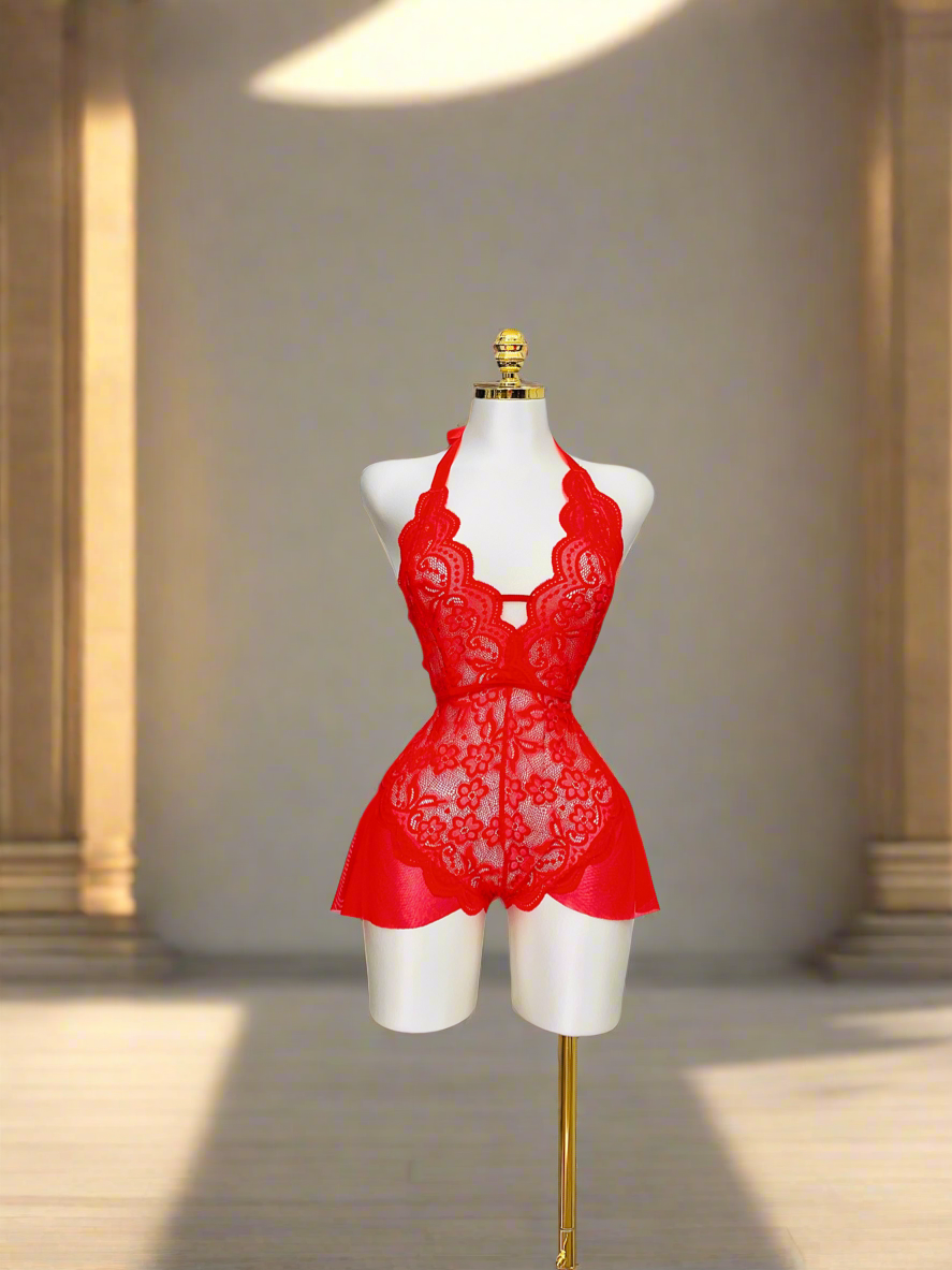Red One Piece Lingerie