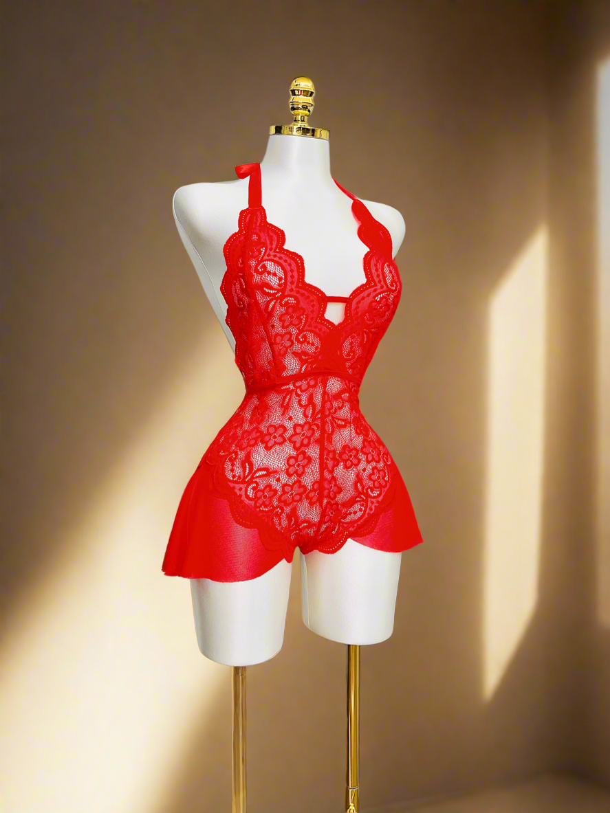 Red One Piece Lingerie