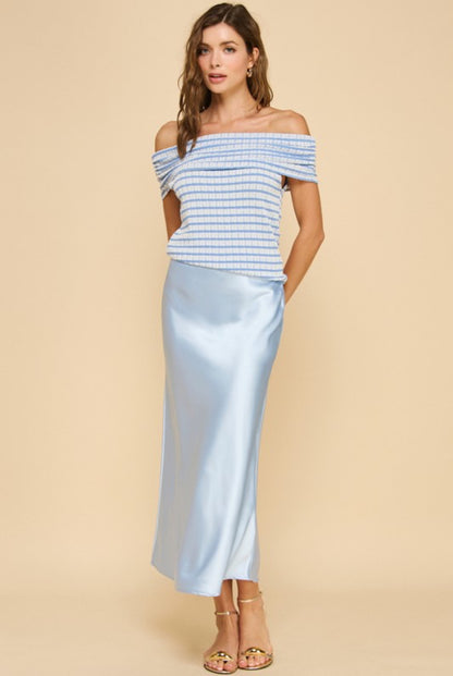 Baby Blue Silk skirt