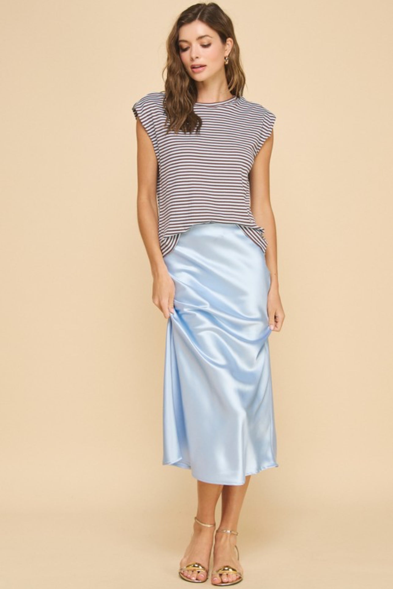 Baby Blue Silk skirt