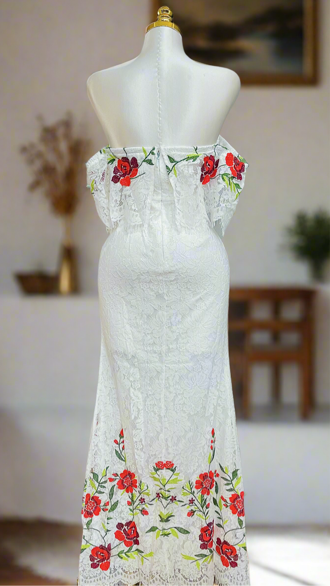 The Camelia Embroidered Maxi Dress